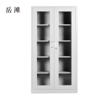 岳滩钢制档案柜财务凭证柜带锁储物柜铁皮柜书柜通玻对开门文件柜