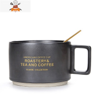 创意美式咖啡杯碟勺 INS风小奢华水杯子套装 个性潮流马克杯定制 敬平