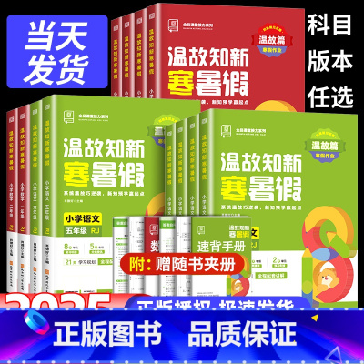 语文+数学[人教版] 小学一年级 [正版]2025新版 温故知新寒暑假作业小学一二三四五六年级上册下册假期衔接作业语文数