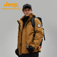 Jeep正品户外冲锋衣男三合一可拆卸冬季加绒加厚防风防水外套