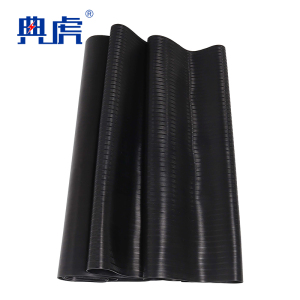 典虎 绝缘橡胶板 黑色条纹5mm*1.5m*5m 10kv 卷