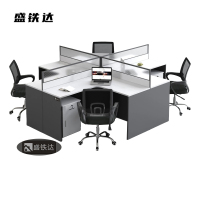 盛铁达 十字型四人位2400*2800*1100mm STD-XXZ51 张