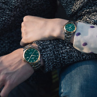 梅花瑞士手表 空中霸王系列 机械钢带女士腕表 23733SY-673