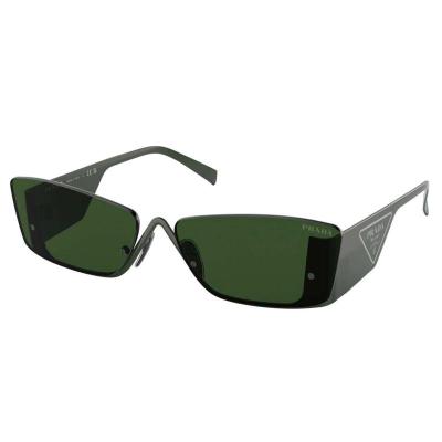 普拉达(PRADA)几何造型金属框架女士太阳镜时尚百搭配饰潮流偏光 GREEN/GREEN_13H-02V