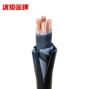 沈缆金环 ZR-YJV22-0.6/1KV-4*25mm² 国标铜芯铠装阻燃电力电缆 /米