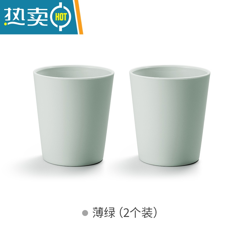 敬平漱口杯家用简约刷牙杯洗漱杯情侣一对牙刷杯套装创意便携牙缸牙桶 [薄荷绿]两个装