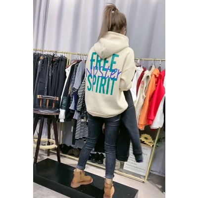 暖青汇欧洲站2021春秋季新款韩版宽松套头上衣连帽宽松卡通小熊卫衣女潮卫衣