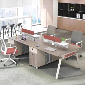 迅迈 2400*1200*750mm四人位含椅 职员办公桌椅组合员工位屏风卡座简约办公桌办公家具