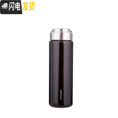 三维工匠大容量保温杯男女便携水杯茶杯子1000户外车载304全不锈钢水壶 全钢750咖色收藏送杯套