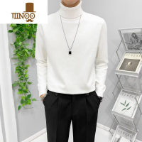 YANXU薄款高领毛衣男士韩版针织衫潮牌个性毛线衣半高领打底毛衫