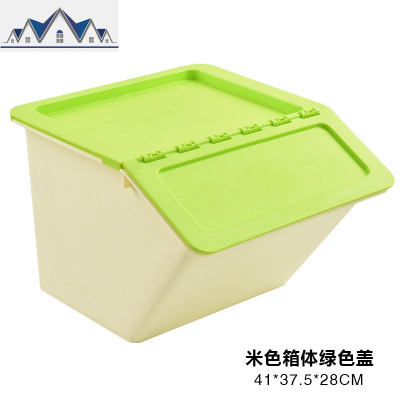 零食玩具收纳箱翻盖收纳盒儿童整理箱塑料储物箱宝宝玩具箱 三维工匠