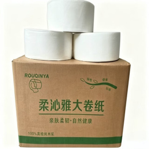 柔沁雅RQY-700大盘纸 125*91mm 四层 无香型 700克/卷 12卷/箱(单位:箱)白色