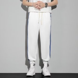 春夏季新款卫裤男士港风宽松型大码运动束脚潮流休闲长裤