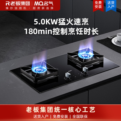 名气大火力燃气灶煤气灶双灶家用定时灶6820B灶具天然气
