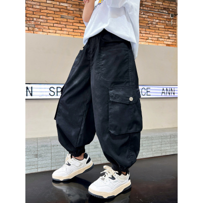 儿童装男童夏装裤子防蚊裤2025新款中大童夏季男孩夏款薄款工装裤