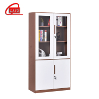 DXBG钢制办公柜拆装文件柜套色灰白玻璃门资料柜窄边铁皮柜带锁档案柜