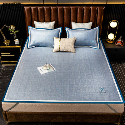 伊伊爱 简约时尚工艺冰丝席凉席套件