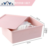 内衣收纳盒塑料抽屉式分格装家用储物放内裤袜子有盖整理箱三合一 三维工匠