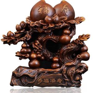 美帮汇多福添寿寿桃摆件祝寿创意实用送老人长辈生日客厅装饰品