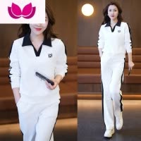 七斓运动服套装2023年新款时尚洋气宽松女士卫衣阔腿裤休闲套