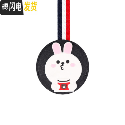 三维工匠卡通汽车挂钩椅背挂钩可爱车载后排座椅背多功能置物挂勾车内用品 可爱兔黑-金属挂钩(单个装)