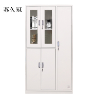 苏久冠钢制五门玻璃更衣柜员工柜铁皮职工储物柜带锁文件柜鞋柜资料柜子