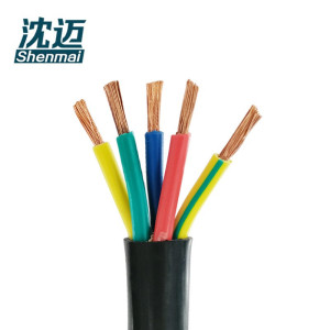 沈迈 铜芯软电缆 ZR-YJVR-0.6/1KV-5*10mm² /米