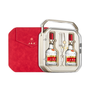 [酒厂直营]第八代五粮液·祝您好事成双500mL*2礼盒52度送礼推荐