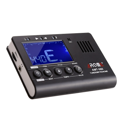 阿诺玛(AROMA)民谣吉他节拍器调音器三合一电子校音器小提琴贝斯尤克里里黑色三合一：送布套+3拨片+一弦