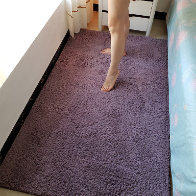 美帮汇ins植绒地毯卧室满铺客厅茶几垫房间装饰长毛床边网红地垫