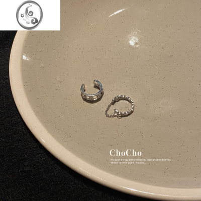 JiMichocho/不对称链条流苏耳骨夹小众设计感耳夹无耳洞耳环ins