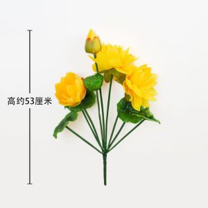 维诺亚仿真荷花荷叶假荷花莲花贡品花佛堂供佛绢花佛堂花观音菩萨花