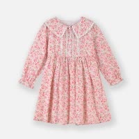 [1件3.5折]铅笔俱乐部2025年春装新品女童连衣裙儿童碎花裙子中大童长袖甜美