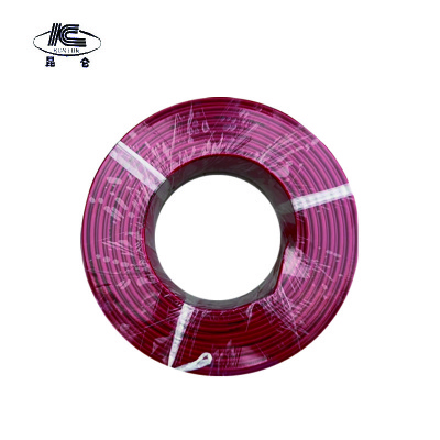 昆仑 电线450/750v ZR-BVR4平方 红/卷