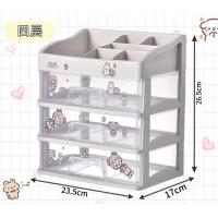 简约收纳盒透明抽屉式桌面化妆盒化妆品书桌整理盒置物架学生桌上