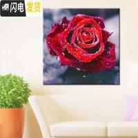 三维工匠2020新款5D钻石画客厅满钻玫瑰简单自己绣十字绣粘贴异形 [满钻全贴40*40厘米]异形钻钻多302套工具包