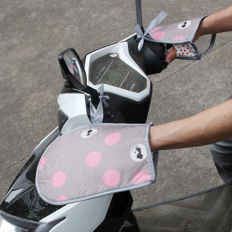 夏季摩托车电动电瓶车防晒手套闪电客电车挡风把套遮阳手罩防水夏天手