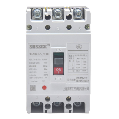 赛时工控(SHSSGK) SKSM8-125L/3300 3P 100A 塑料外壳式断路器 (单位:只) 浅灰