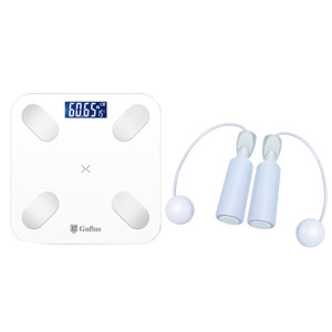 古菲斯Gufius LCD显示屏电子秤体脂秤体重计+跳绳 燃脂套装 S1