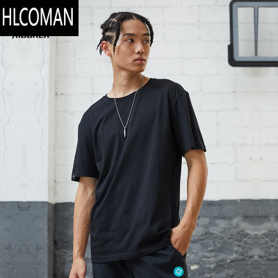 HLCOMAN短袖T恤运动休闲男夏季透气吸汗上衣纯色潮跑步运动篮球训练