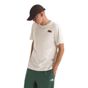 THE NORTH FACE男士户外印花T恤透气舒适休闲运动短袖上衣 WHITE_DUNE REGULAR