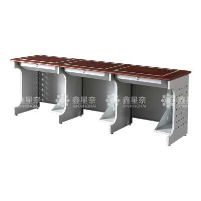鑫星奈 XXN4012433 隐藏式翻转电脑桌培训桌教室机房多媒体学习桌办公桌D款三人位