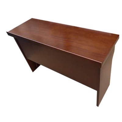 豪利特会议桌双人条桌培训移动小型长方形桌现代简约条形桌1.2米黑胡桃密度板贴木皮