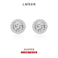 小巧简约满钻耳钉女925纯银养耳洞耳环高级感气质新款百搭潮耳饰