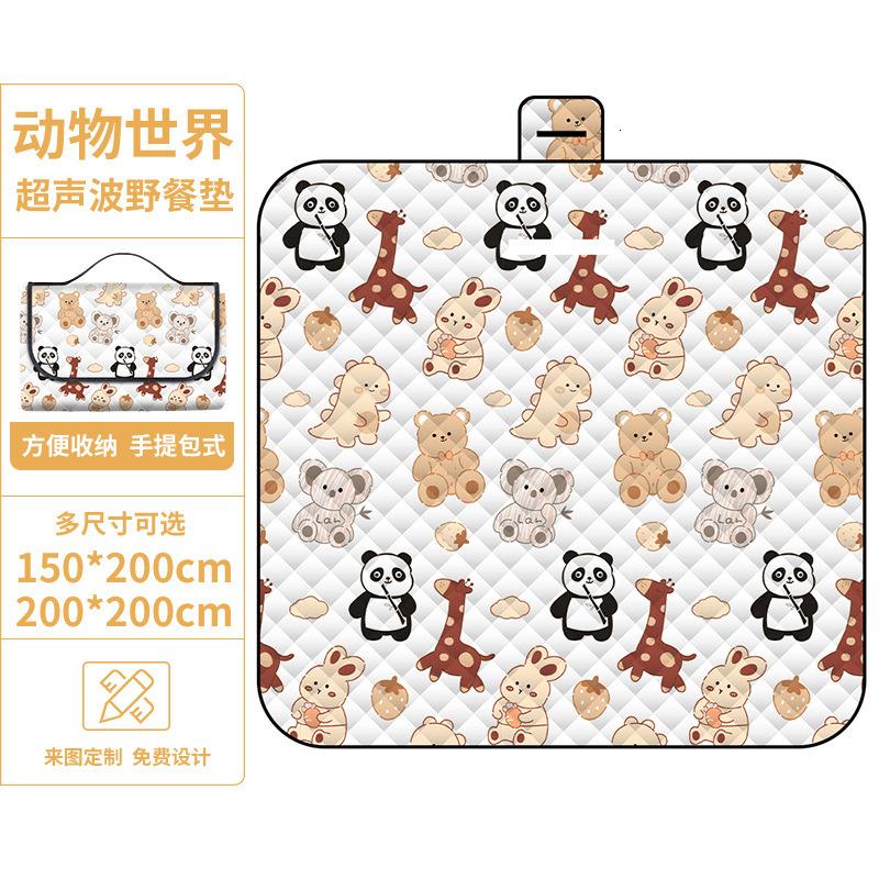 超声波野餐垫防潮垫户外露营防水草坪帐篷野餐布便携加厚地垫批发