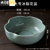 三维工匠水仙花盆陶瓷无孔水培容器铜钱碗莲一叶莲植物盆特大号 款式17 中等花盆容器