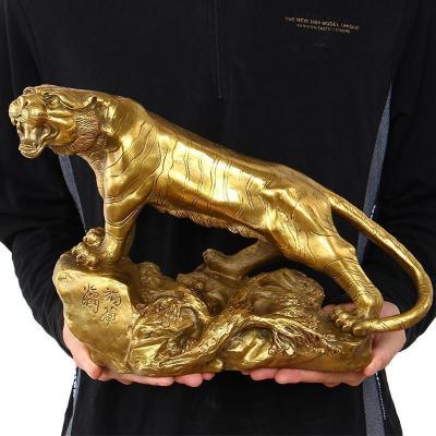 美帮汇铜虎摆件生肖虎啸河山铜家居客厅办公室创意装饰工艺品