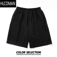 HLCOMAN欧美式vibe街头基础款纯色直筒短裤男夏季外穿痞帅嘻哈五分运动裤