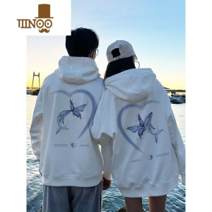 YANXU不一样情侣装卫衣春2023新款连帽潮牌外薄款小众感套装