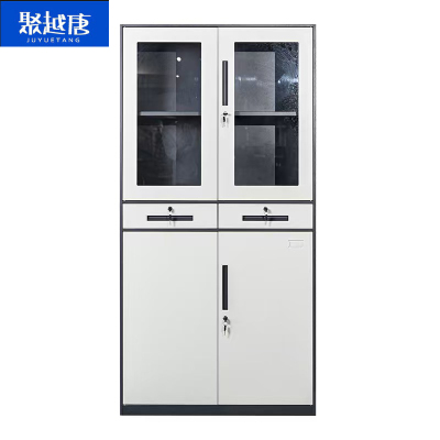 中二斗文件柜办公柜 900*400*1800/1850 个(灰白色)